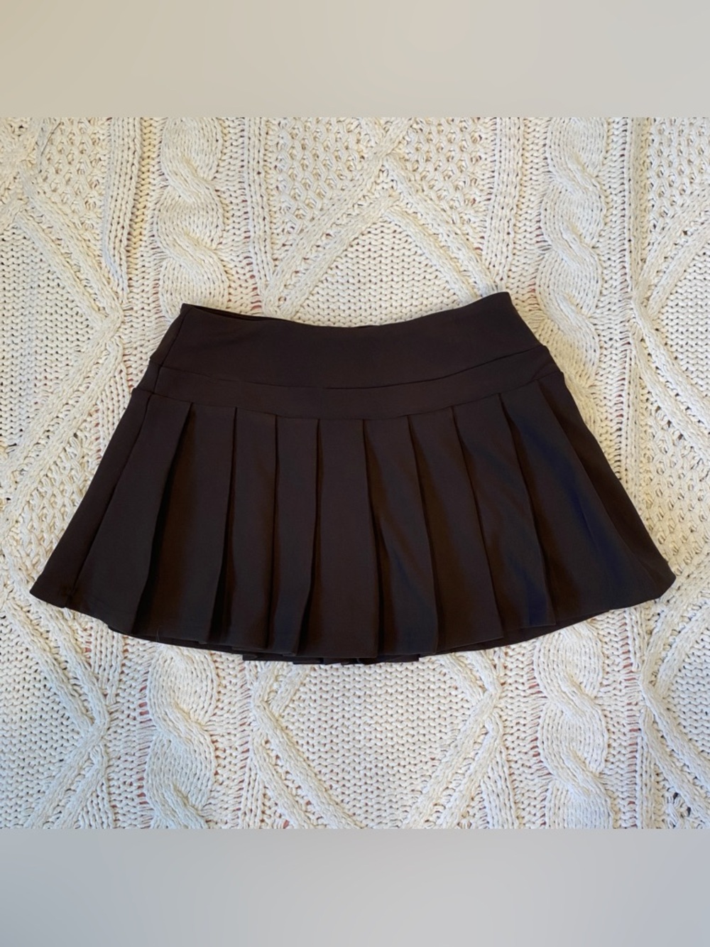 Free haven brown pleated mini skirt